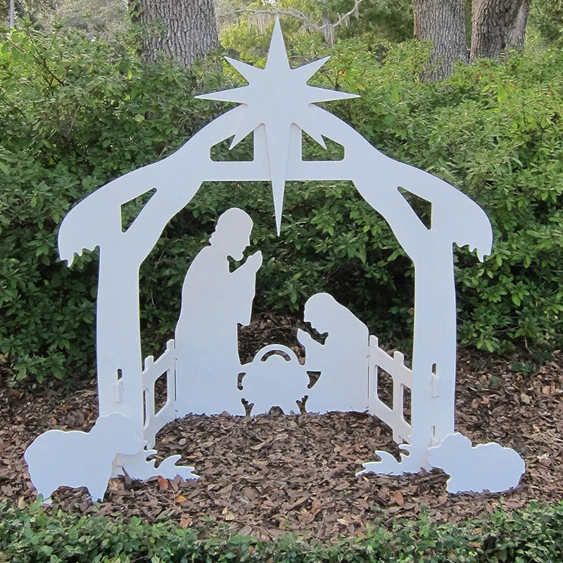 Christmas Nativity Scene Plastic Stake Set