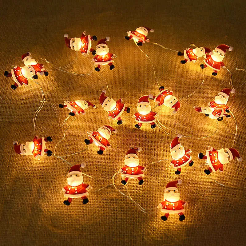 2M 20LED Santa Claus & Snowflake Light String