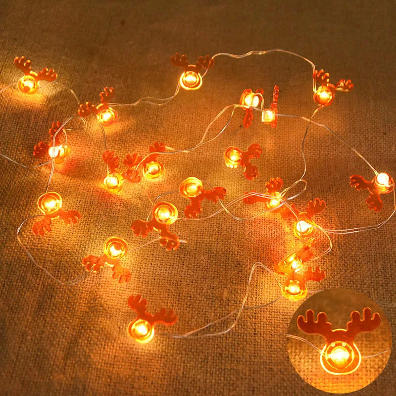 2M 20LED Santa Claus & Snowflake Light String