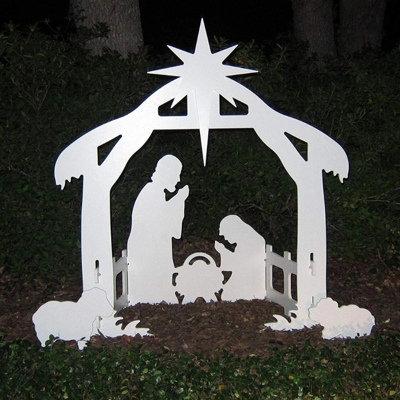 Christmas Nativity Scene Plastic Stake Set