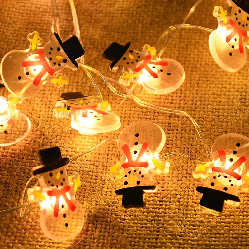 2M 20LED Santa Claus & Snowflake Light String