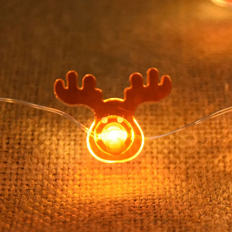 2M 20LED Santa Claus & Snowflake Light String