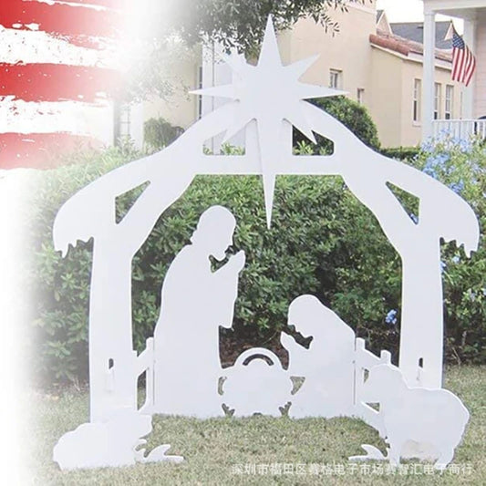 Christmas Nativity Scene Plastic Stake Set