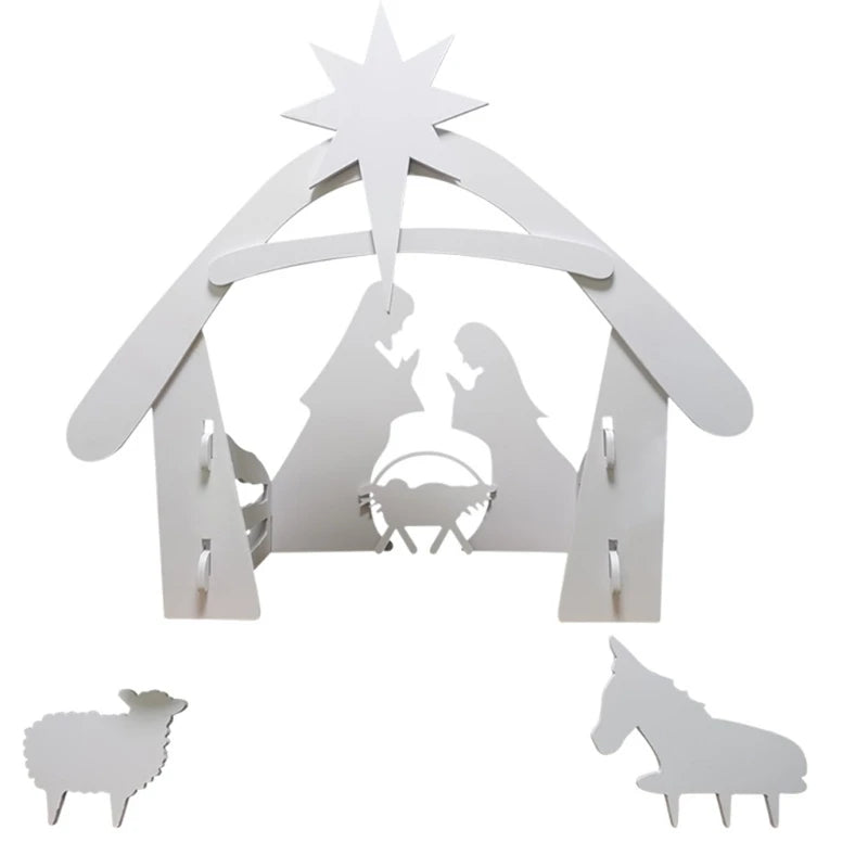 Christmas Nativity Scene Plastic Stake Set