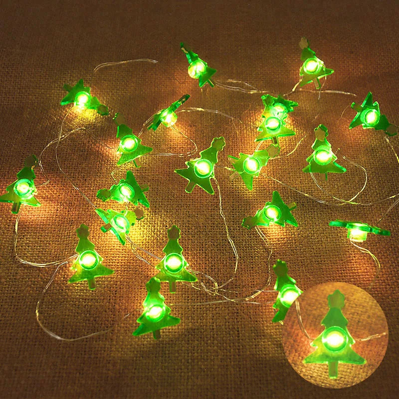 2M 20LED Santa Claus & Snowflake Light String
