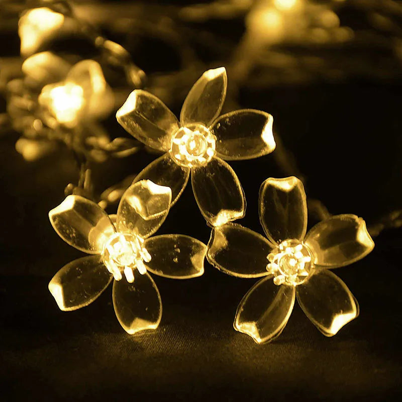 Snowflake LED Hanging Garland Lights