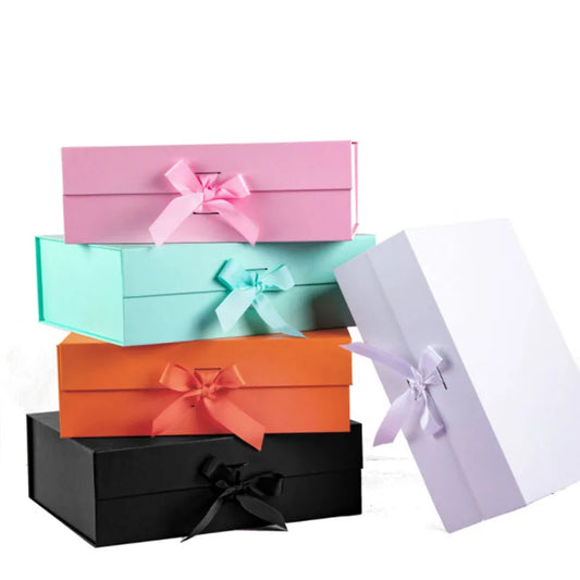 Large Pink & Blue Luxury Gift Boxes with Ribbon