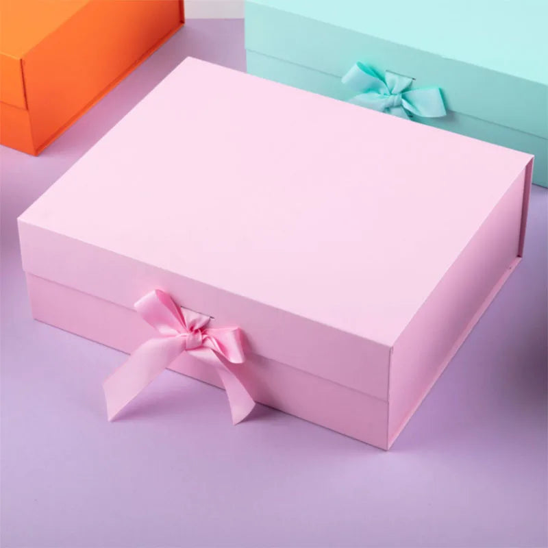 Large Pink & Blue Luxury Gift Boxes with Ribbon