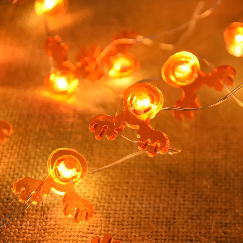 2M 20LED Santa Claus & Snowflake Light String