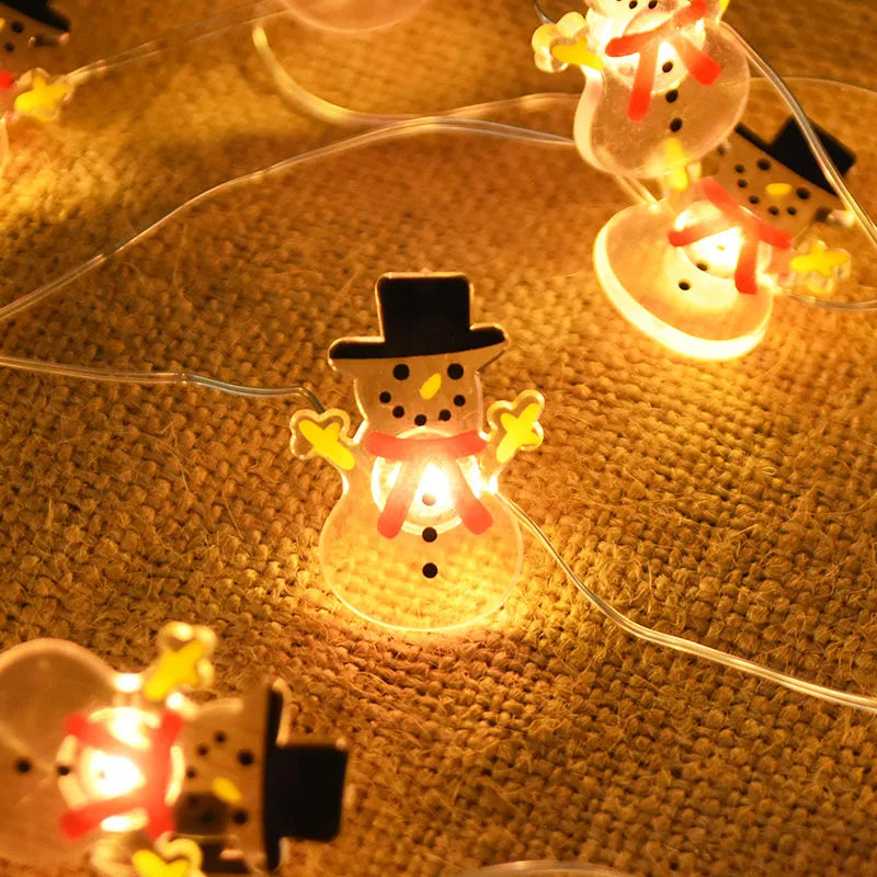 2M 20LED Santa Claus & Snowflake Light String