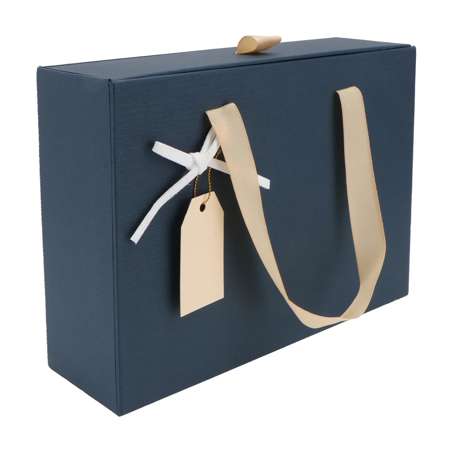 Dark Blue Drawer-Style Scarf Gift Box