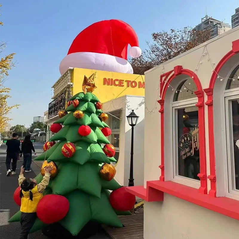 Inflatable Santa Claus Climbing Wall Decoration