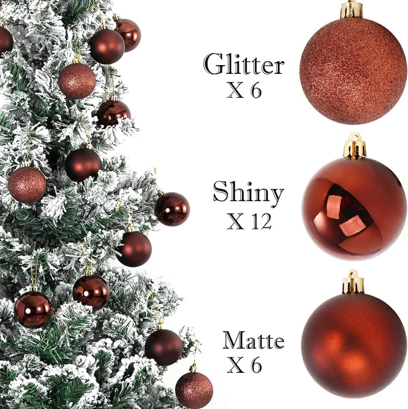 Christmas Tree Ornament Balls | 1 Box of 24/36pcs