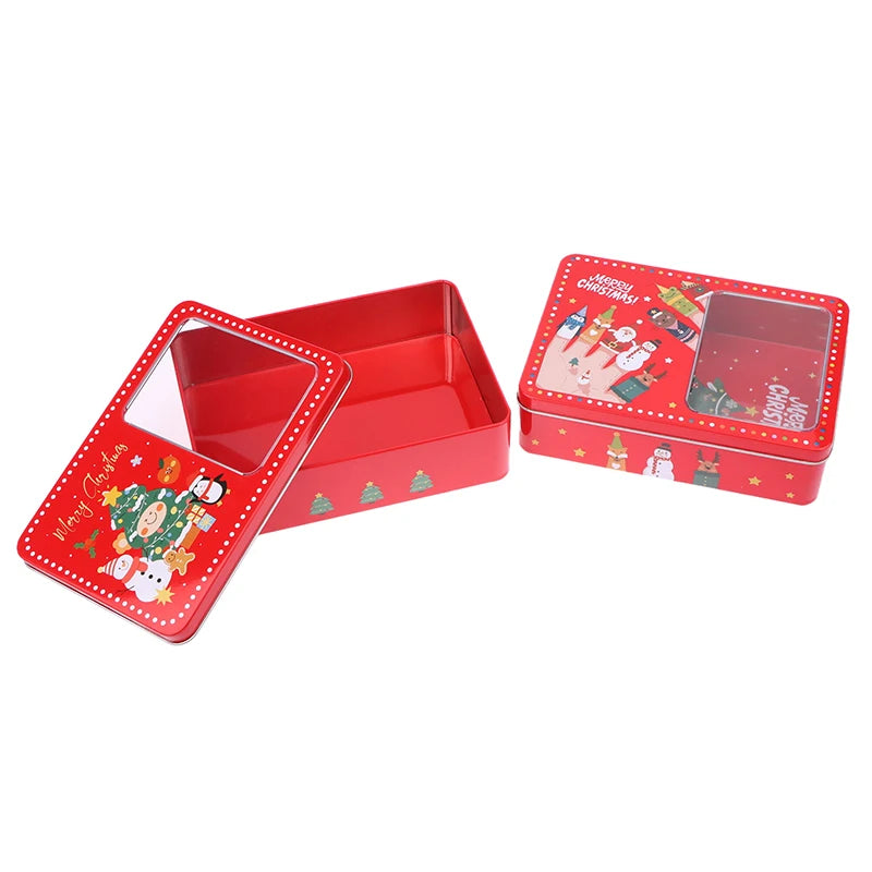 Christmas Merry Tinplate Candy/Cookie Box