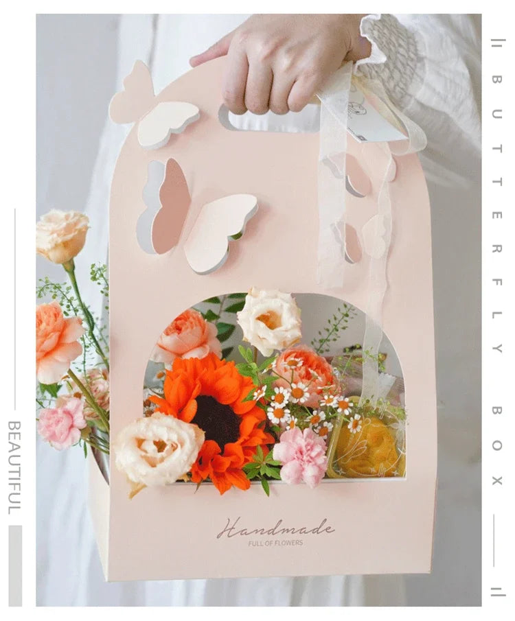 Butterfly Hollow Bouquet Tote Box