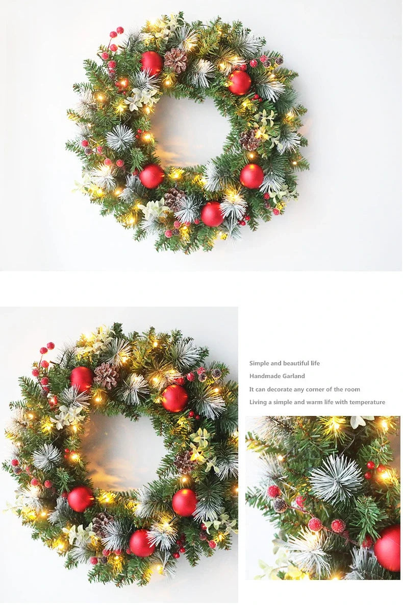 Christmas Wreath with LED Fairy Lights