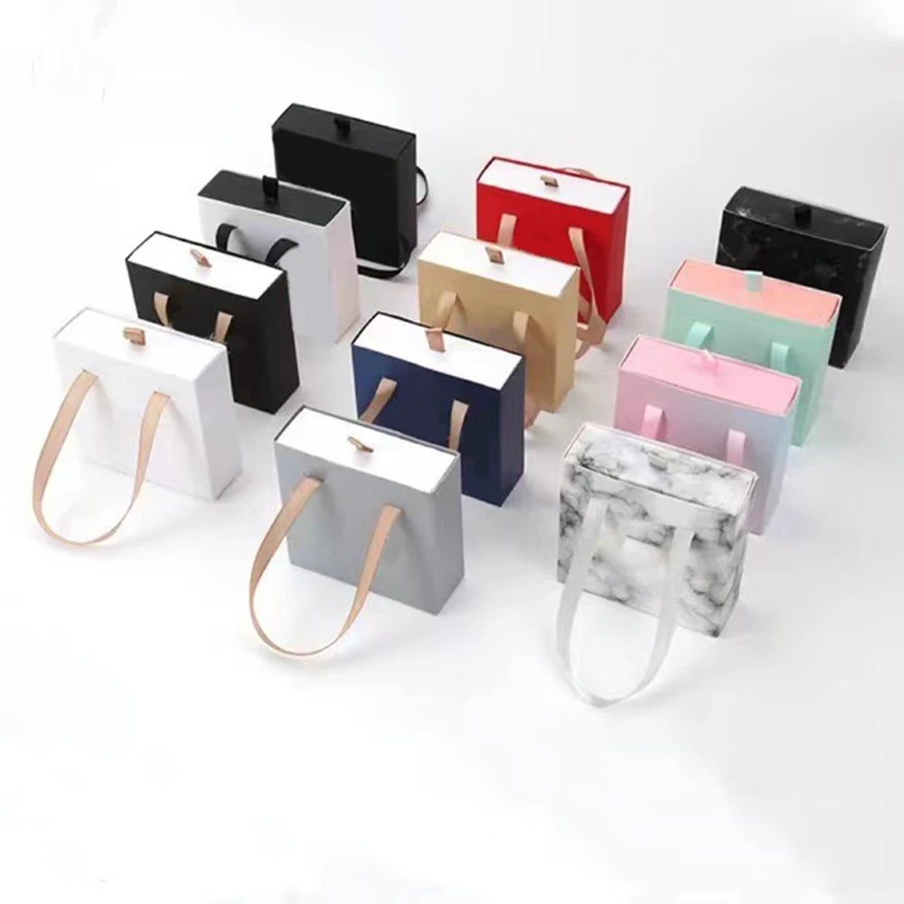 Paper Pull-Out Jewelry Box with Handle