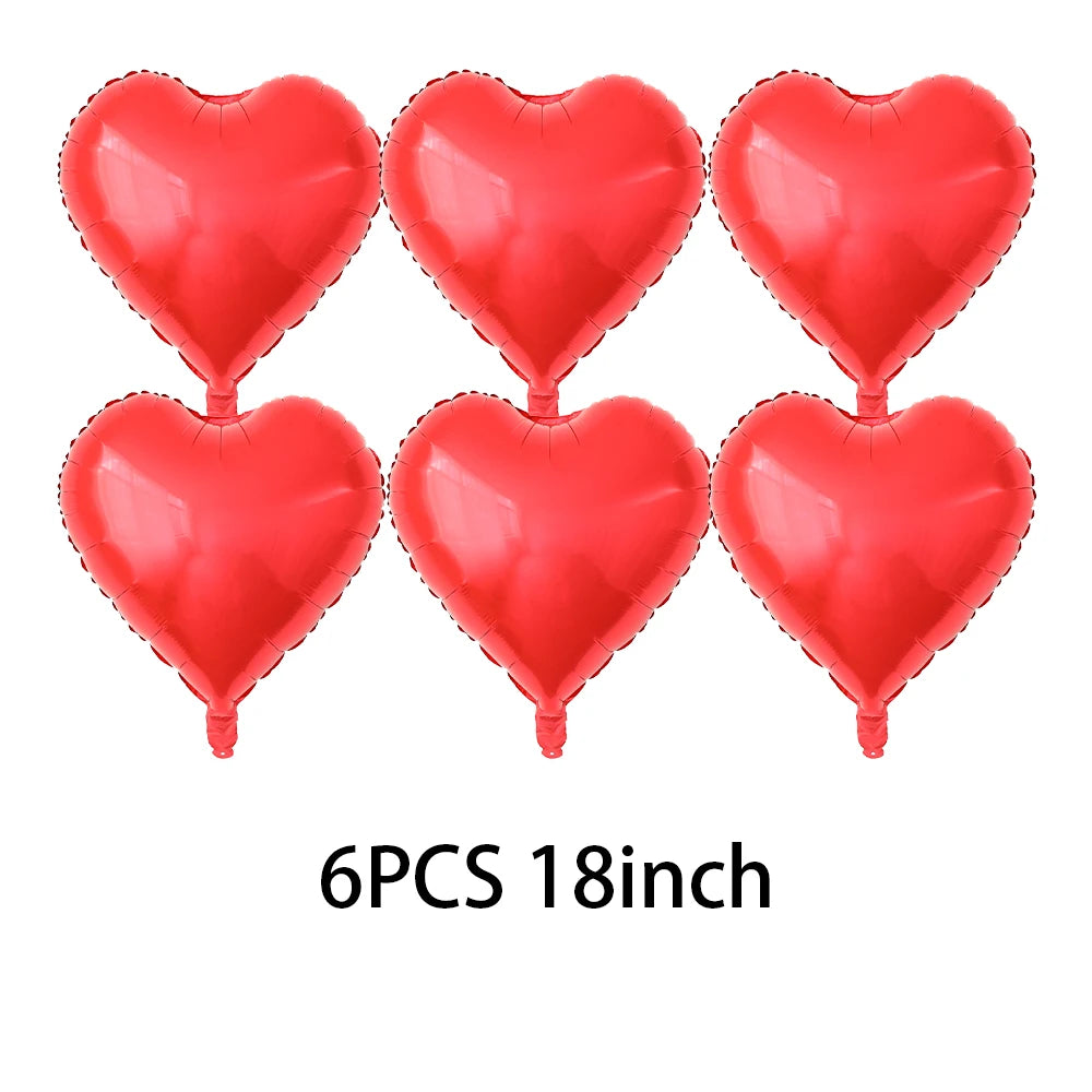 Valentine’s Day Heart & Lip Foil Balloons