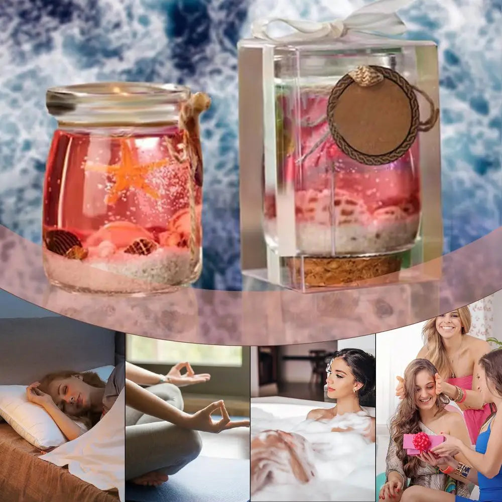 Sea-Themed Gel Wax Aromatherapy Candle