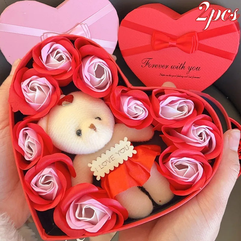 Valentine’s Day Soap Rose Gift Box