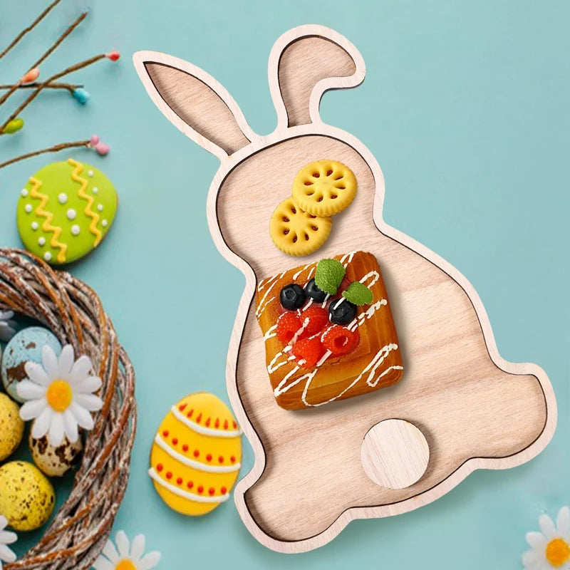 Easter Bunny Wooden Serving Tray