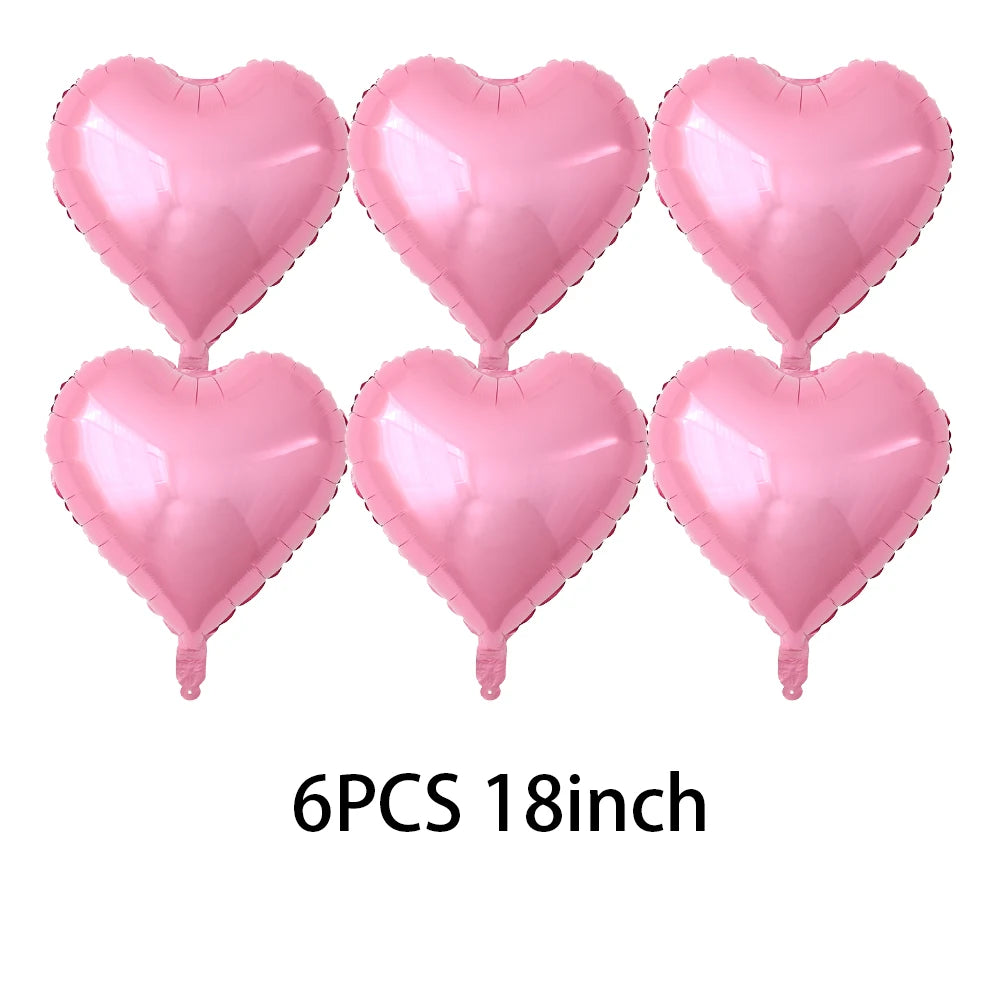 Valentine’s Day Heart & Lip Foil Balloons