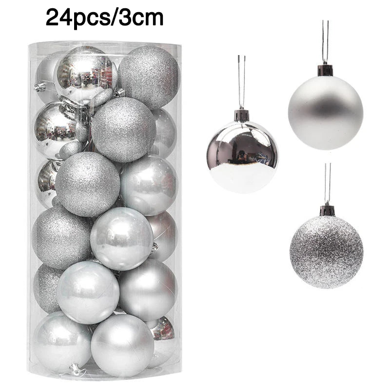 Christmas Tree Ornament Balls | 1 Box of 24/36pcs