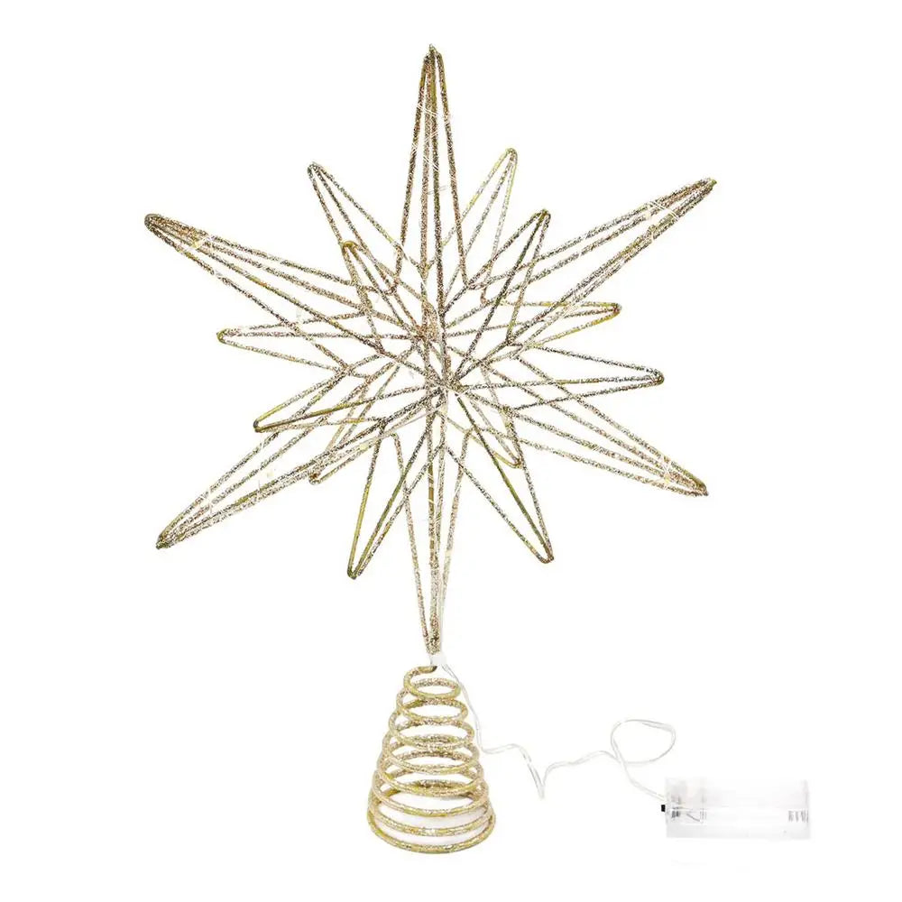 12.6 Inch LED Glitter Christmas Tree Topper Star