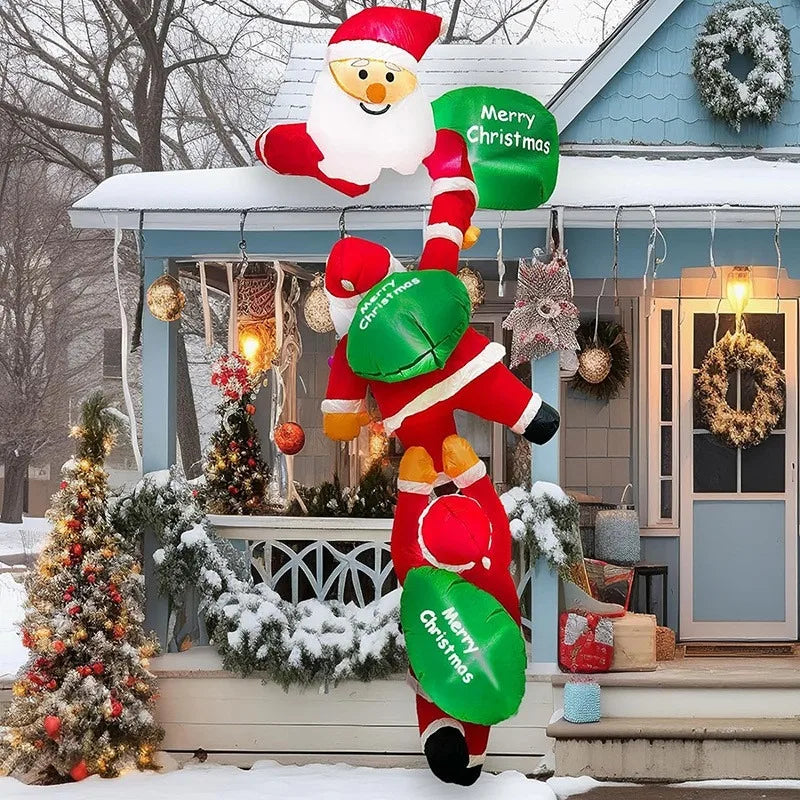 Inflatable Santa Claus Climbing Wall Decoration