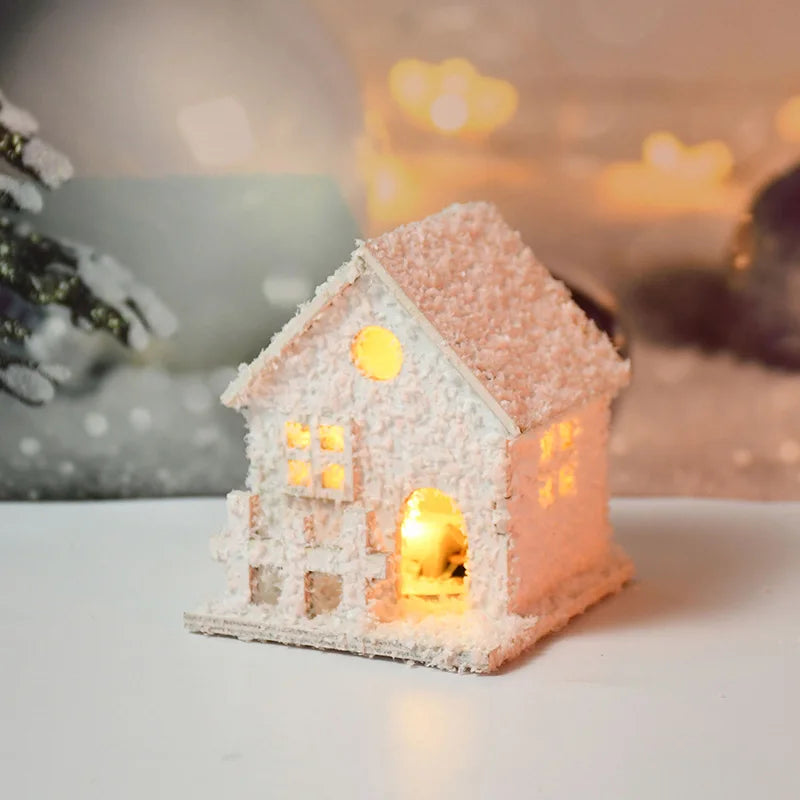 LED Wooden Christmas Cabin Ornament