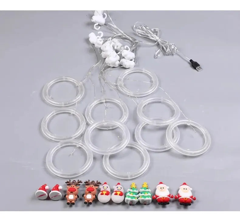 LED Mini Snowman Night Lights - Colorful Flashing Ornament