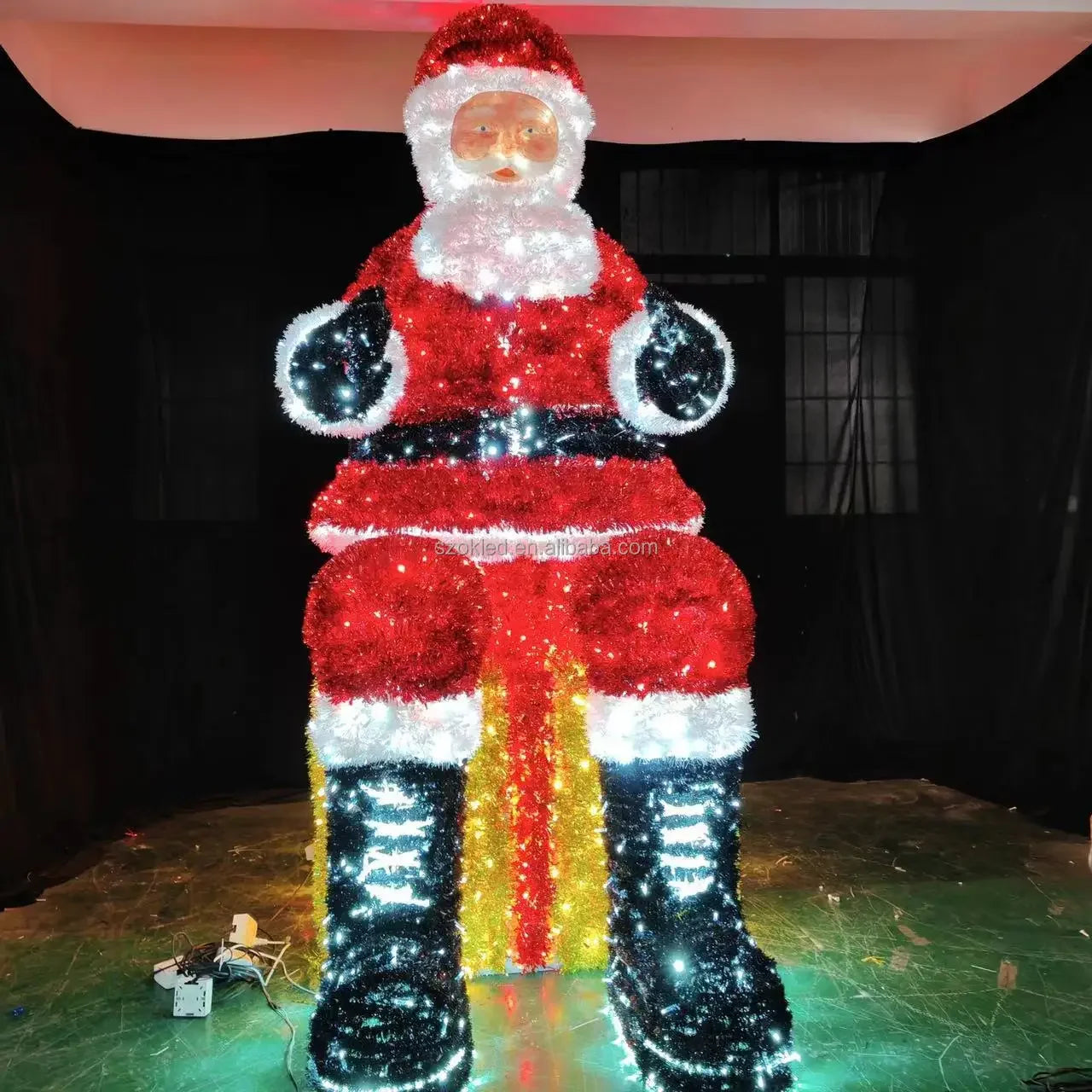 3M 3D Skiing Santa Claus LED Motif Light - IP65 Waterproof