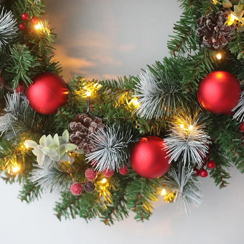 50cm Christmas Wreath with LED Fairy Lights