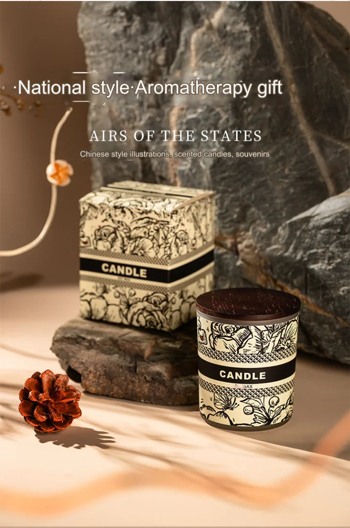 Coffee Scented Candle with Wooden Lid