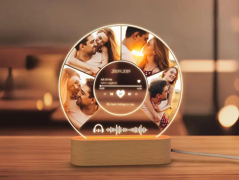 Custom LED Music Plaque – Acrylic Heart Lamp