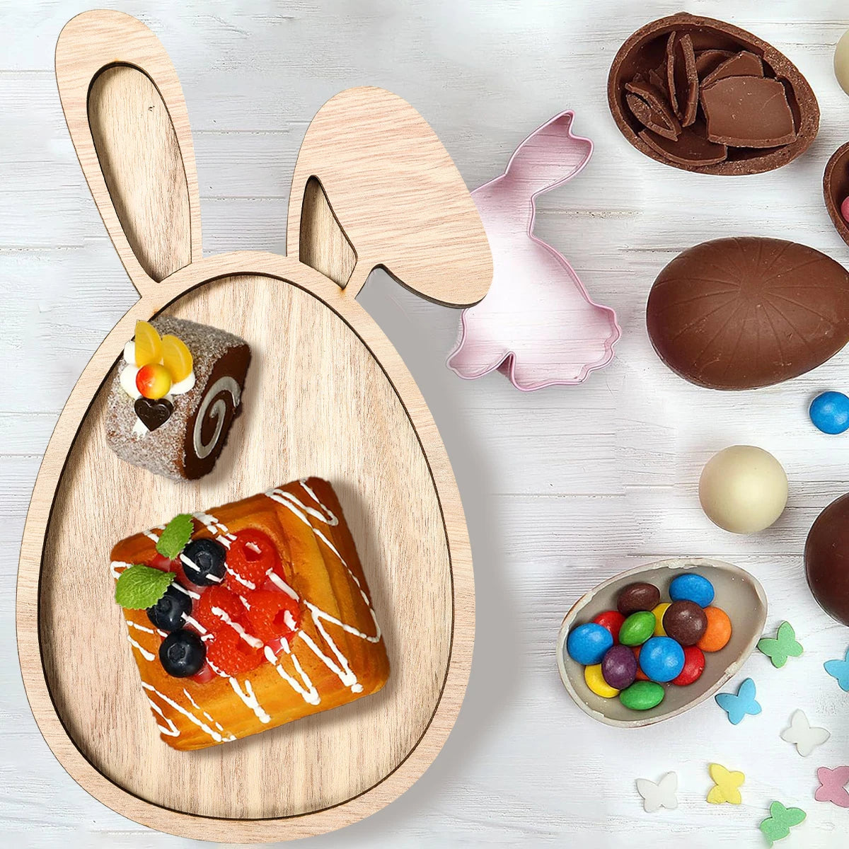 Easter Bunny Wooden Serving Tray