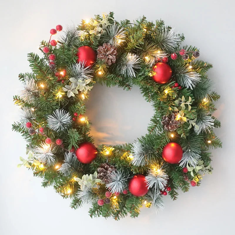 50cm Christmas Wreath with LED Fairy Lights