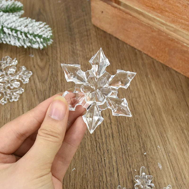 3PCS Acrylic Snowflake Ornaments