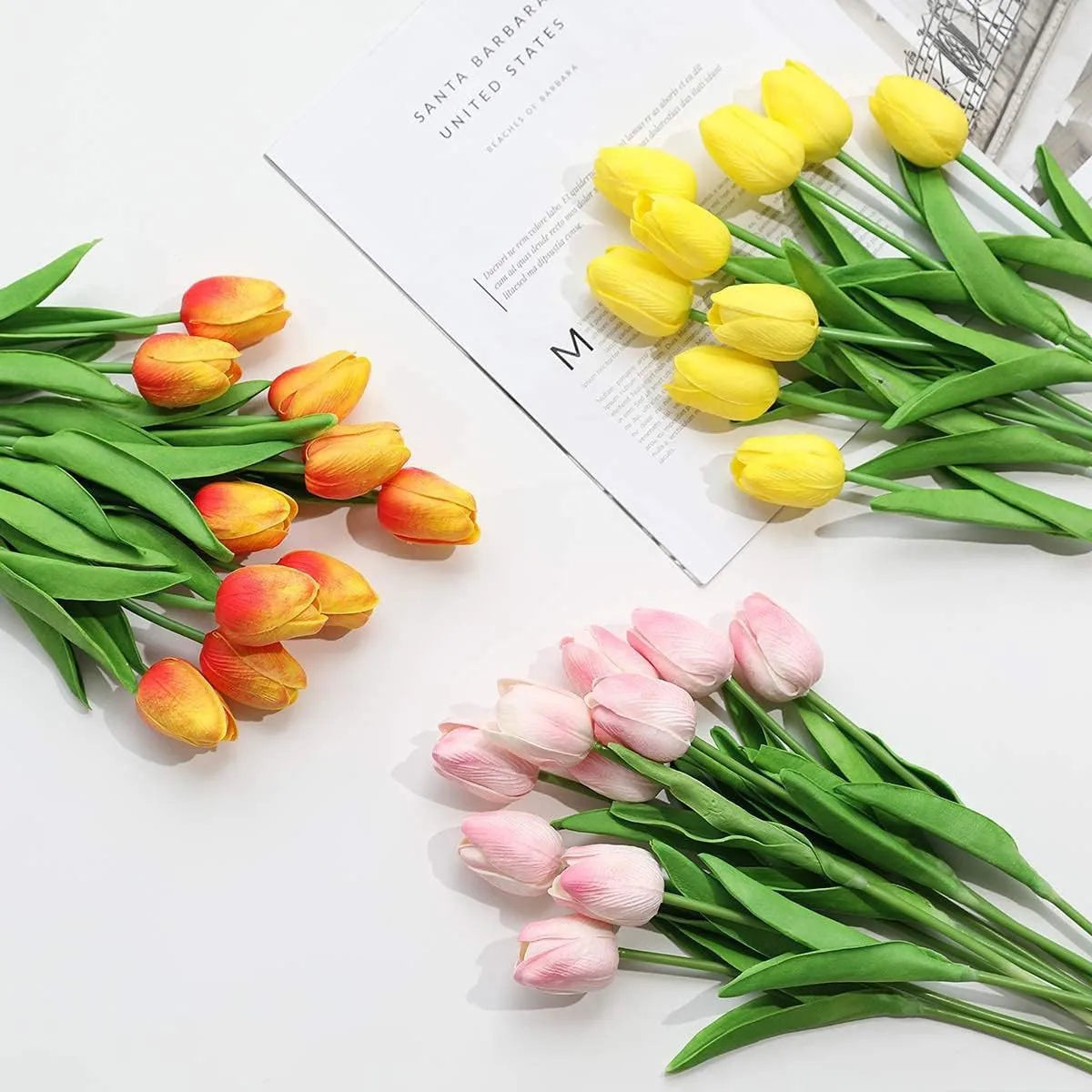 10PCS Real-Touch Tulip Artificial Flowers