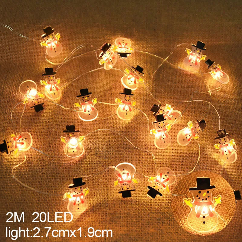 2M 20LED Santa Claus & Snowflake Light String