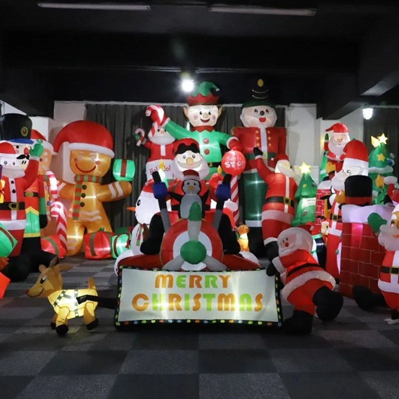 Inflatable Santa Claus Climbing Wall Decoration