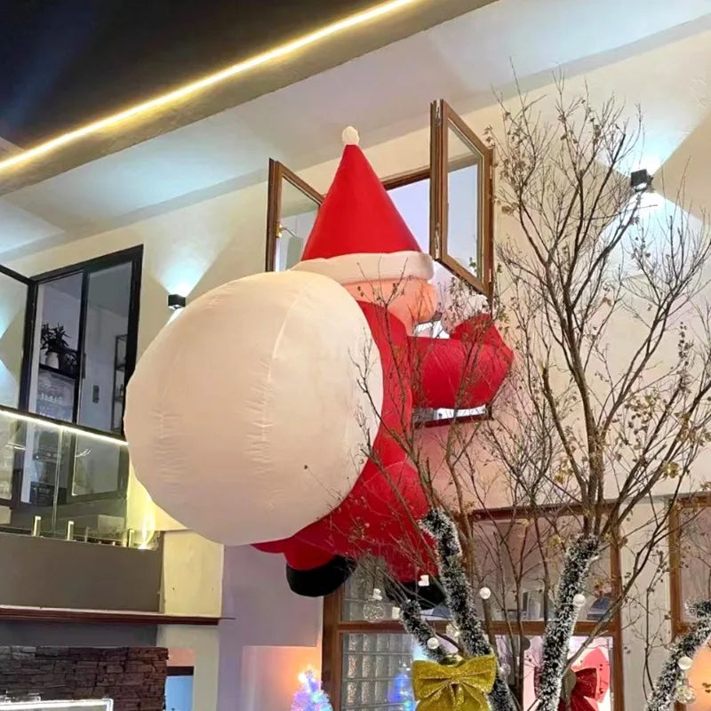 Inflatable Santa Claus Climbing Wall Decoration