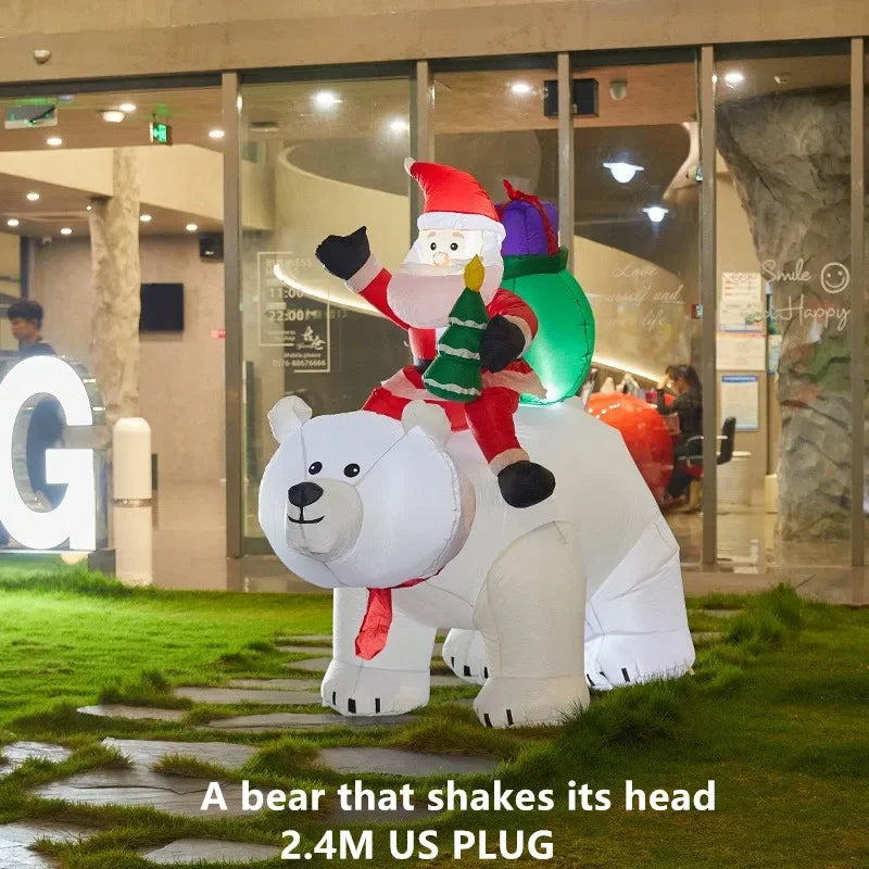 Inflatable Santa Claus Climbing Wall Decoration