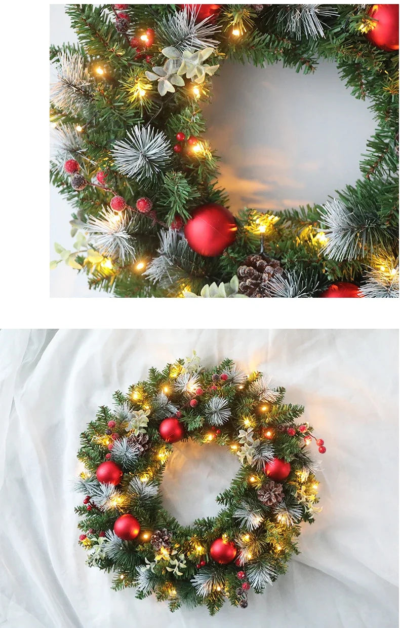 50cm Christmas Wreath with LED Fairy Lights