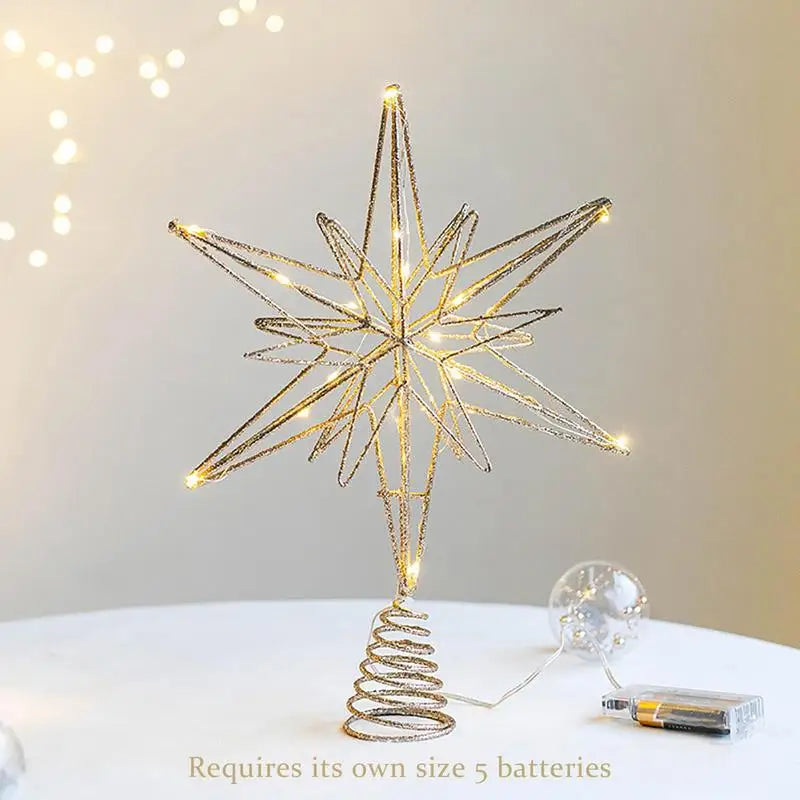 12.6 Inch LED Glitter Christmas Tree Topper Star