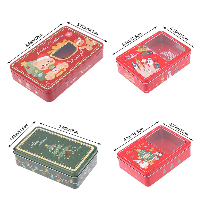 Christmas Merry Tinplate Candy/Cookie Box