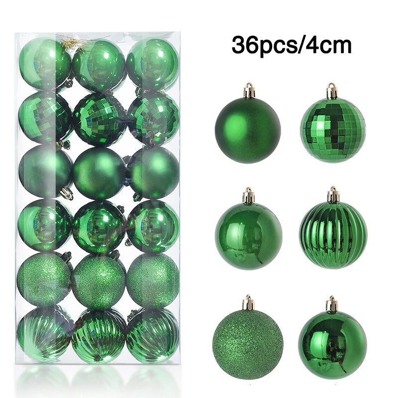 Christmas Tree Ornament Balls | 1 Box of 24/36pcs