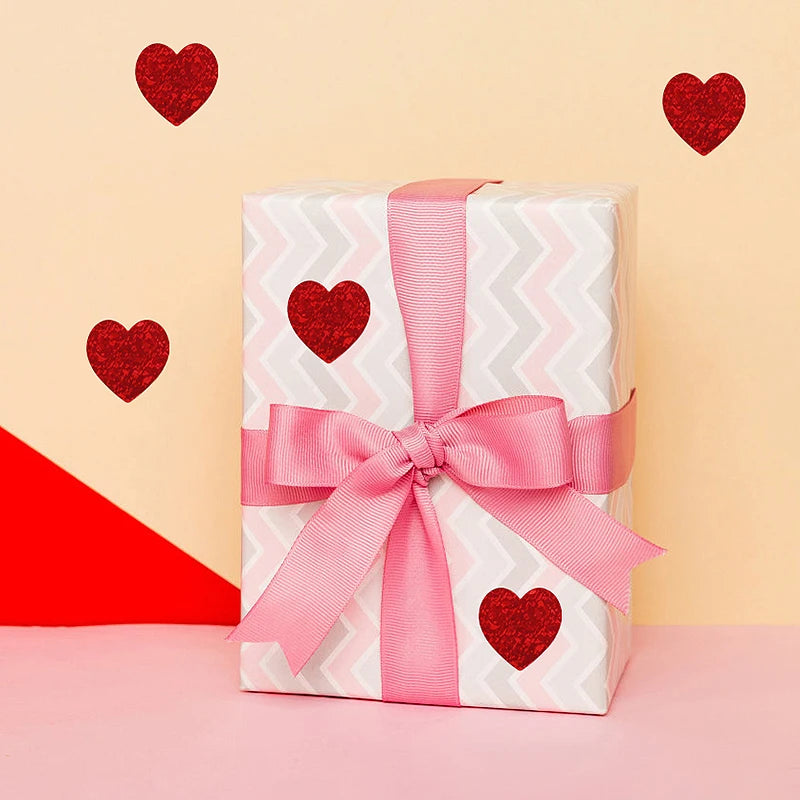 500-Pack Valentine’s Heart Stickers