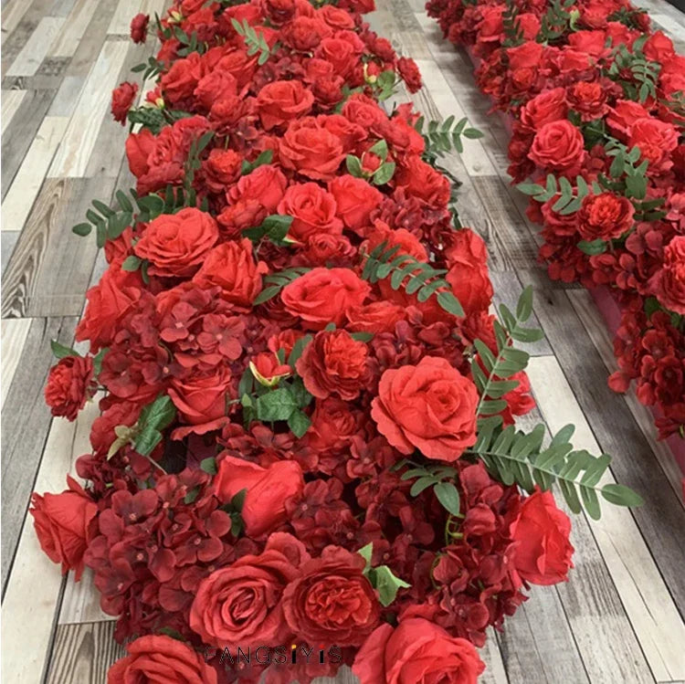 Luxury Red Rose Artificial Flower Row