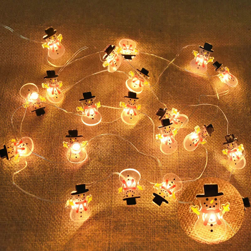 2M 20LED Santa Claus & Snowflake Light String